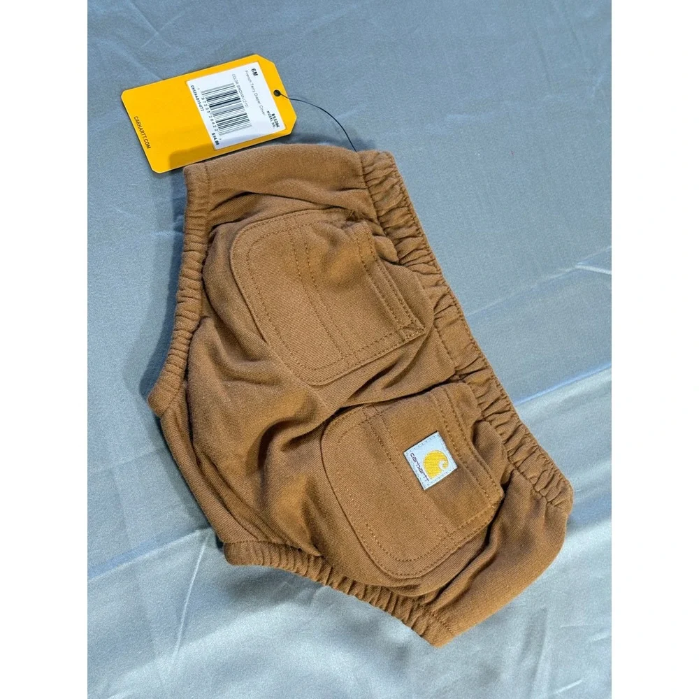 Carhartt Baby French Terry Diaper Cover Brown BS5204 6M NWT